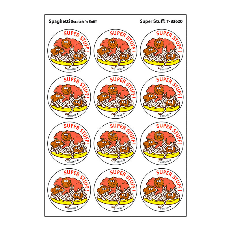 Super Stuff!/Spaghetti Scented Stickers, Pack of 24