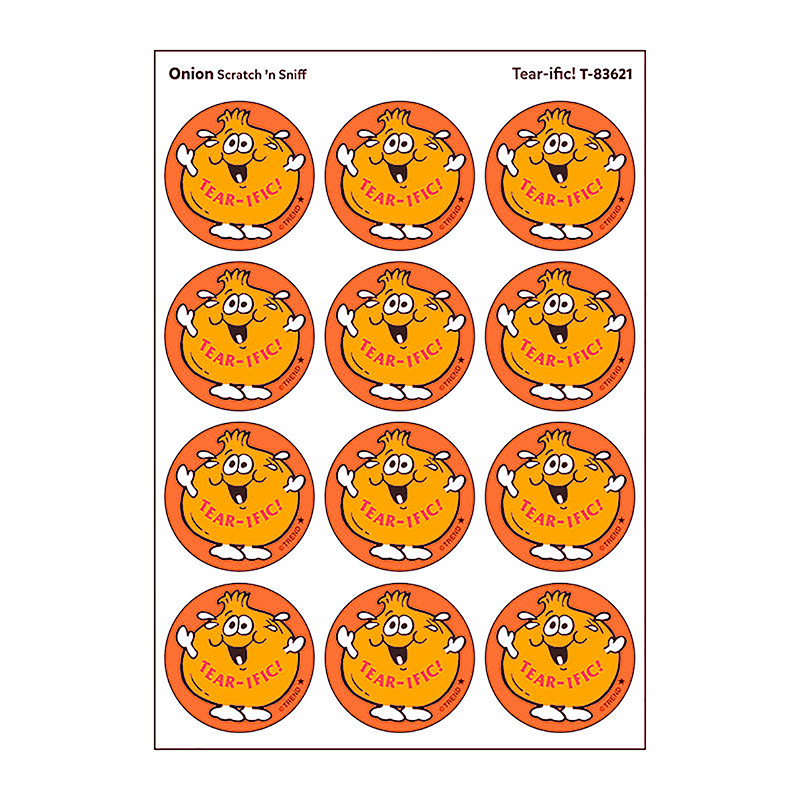 Tear-ific!/Onion Scented Stickers, Pack of 24