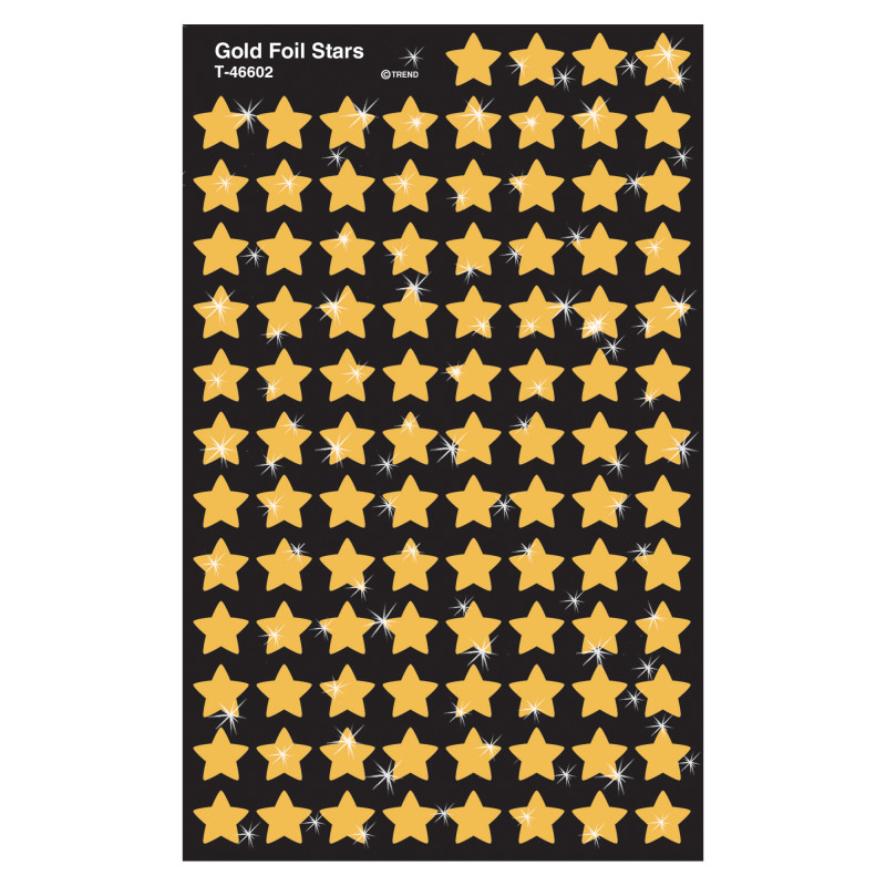 Gold Foil Stars superShapes Stickers, 400 ct