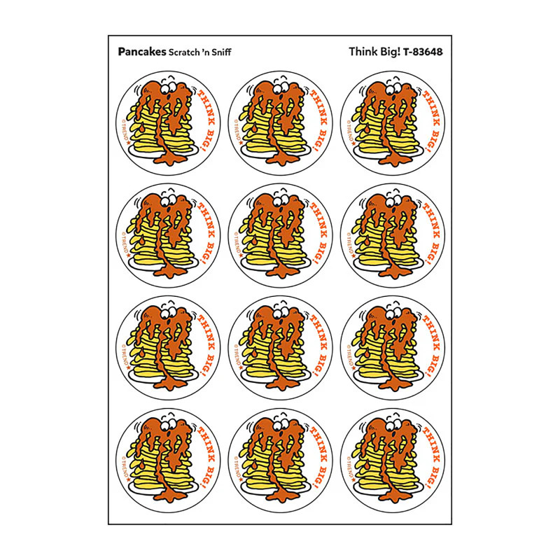 Think Big!/Pancakes scent Retro Scratch 'n Sniff Stinky Stickers, 24 c