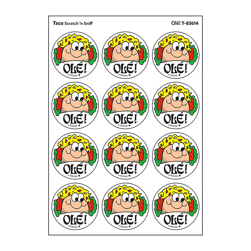 Ole!/Taco Scented Stickers, Pack of 24