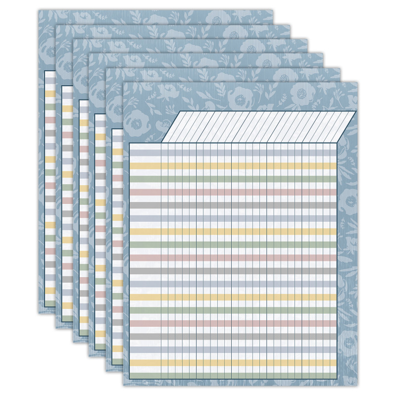 Classroom Cottage Incentive Chart, 17'' x 22'', Pack of 6
