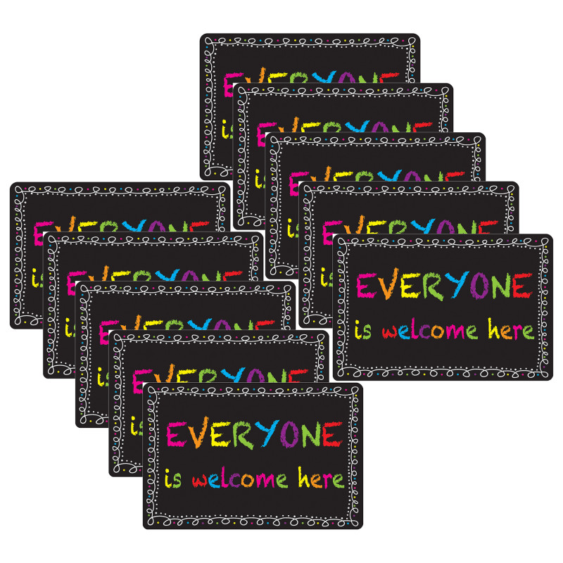 Computer Mouse Pad, 8'' x 10'', Everyone is Welcome Here, Chalk Loop, Pack of 10