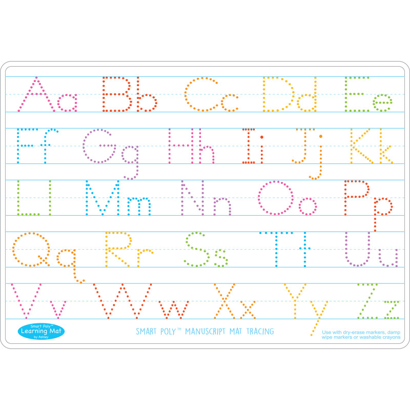 Smart Poly Learning Mat, 12'' x 17'', Double-Sided, Manuscript Tracing