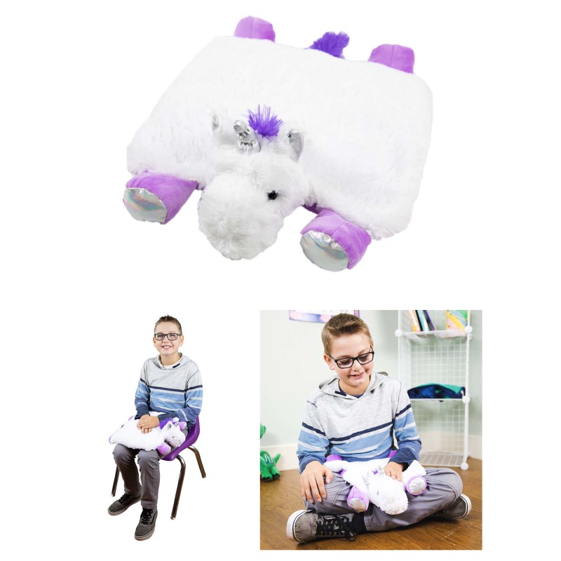 Washable Sensory Plush Lap Pad, Unicorn