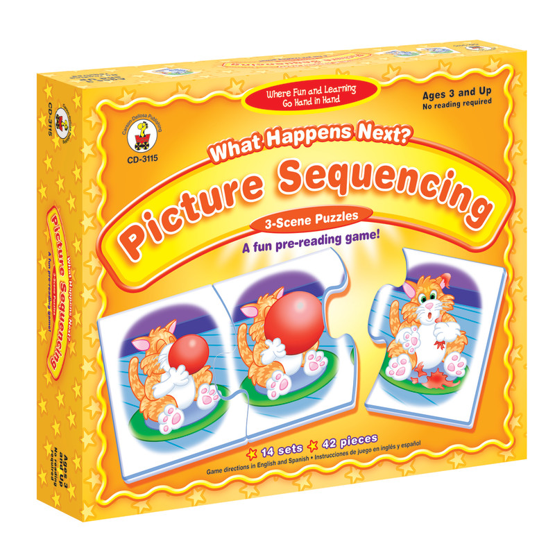 What Happens Next? Picture Sequencing Puzzle Game, Grade PK-K