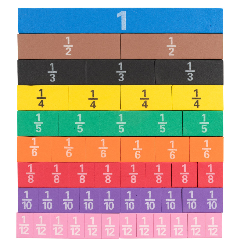 Fraction Tiles - Foam - Magnetic - Set of 51
