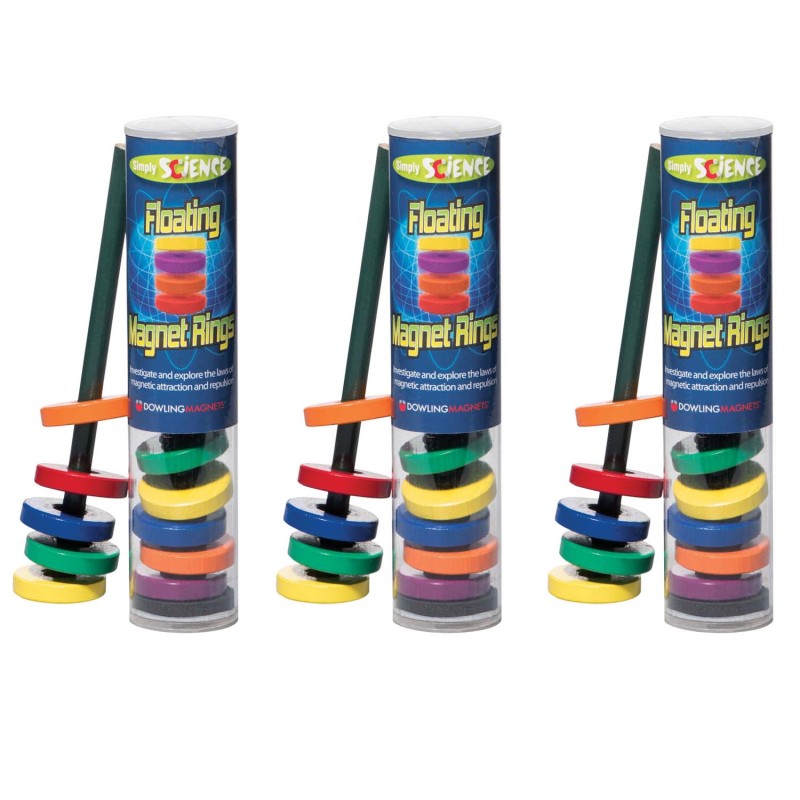 Floating Magnet Rings, 6 Per Pack, 3 Packs