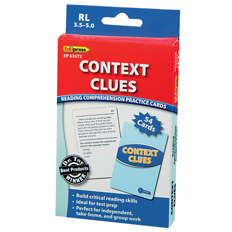Context Clues Practice Cards, Levels .5-.0