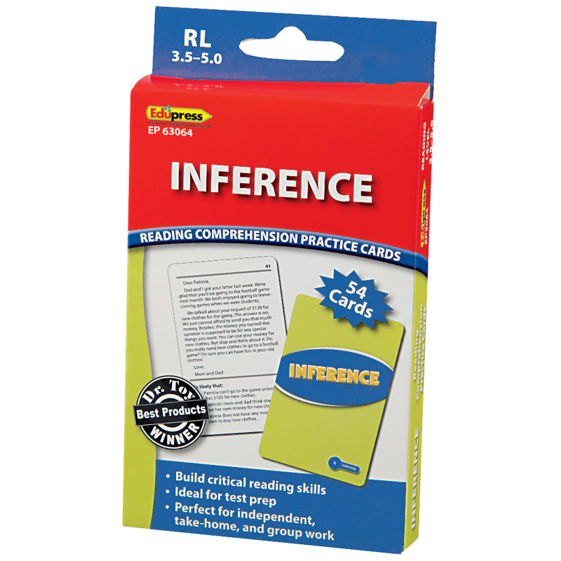 Reading Comprehension Practice Cards, Inference (RL .5-.0)
