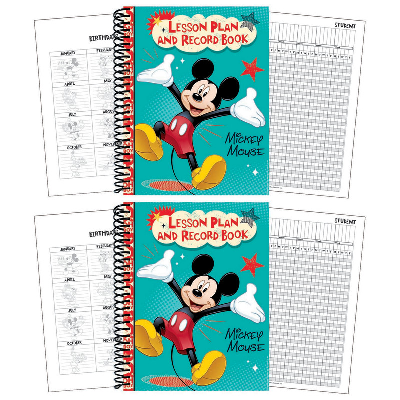 Mickey Lesson Plan & Record Book, Pack of 2