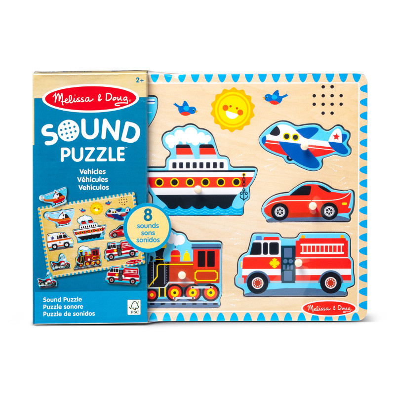 Vehicles Sound Puzzle, 8 Pieces