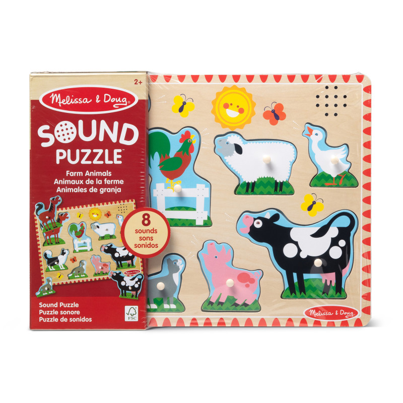 Farm Animals Sound Puzzle - 8 Pieces