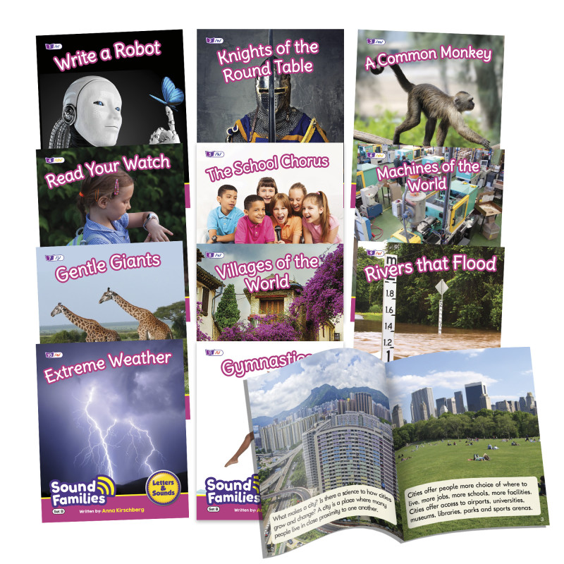 Sound Families Decodable Readers Consonants Non-Fiction Phase .5, Set of 12