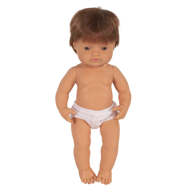 Anatomically Correct 15'' Baby Doll, Caucasian Boy, Red Hair