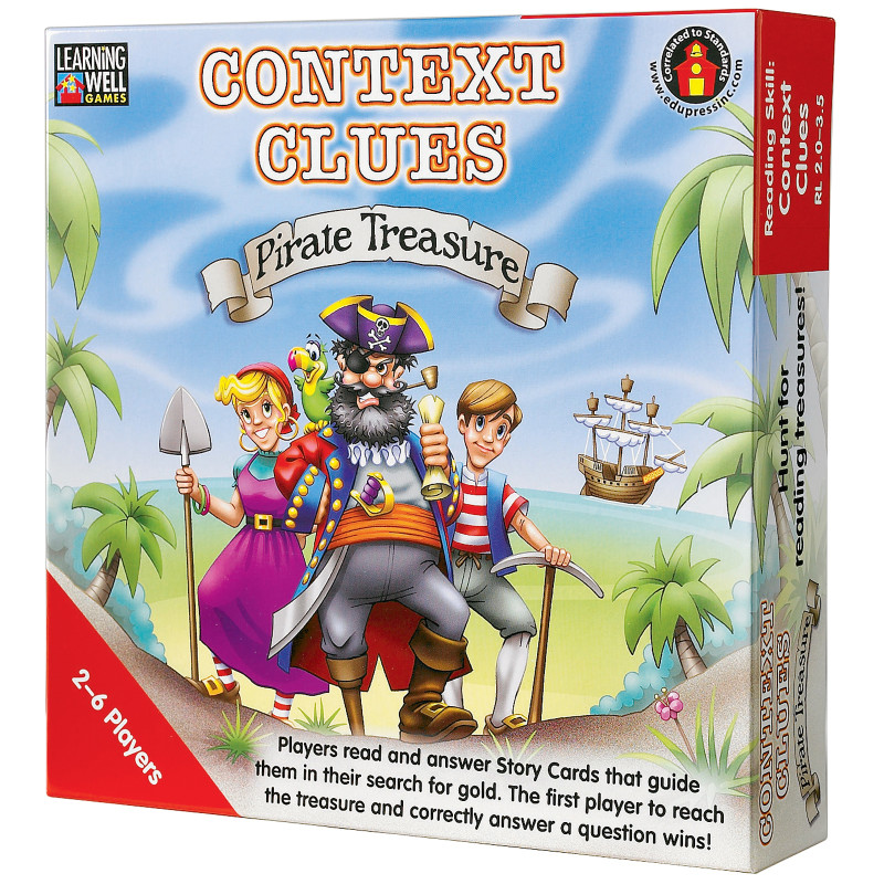 Context Clues Pirate Treasure Game, Red Levels .0-.5