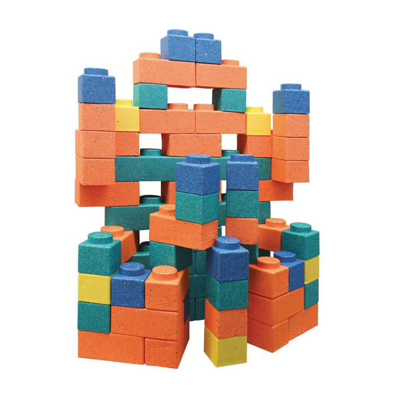Gorilla Blocks Extra Large Building Blocks, Assorted Colors, 3-1/2'' x 3-1/2'' to 3-1/2'' x 10-3/4'', 66 Pieces