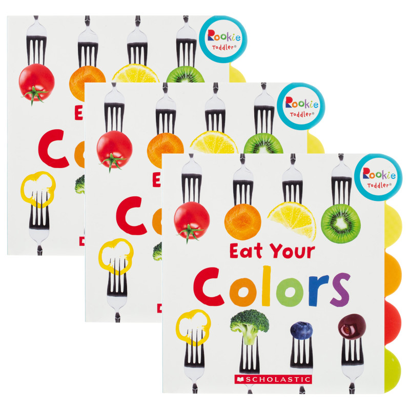 Rookie Toddler Board Book, Eat Your Colors, Pack of 3