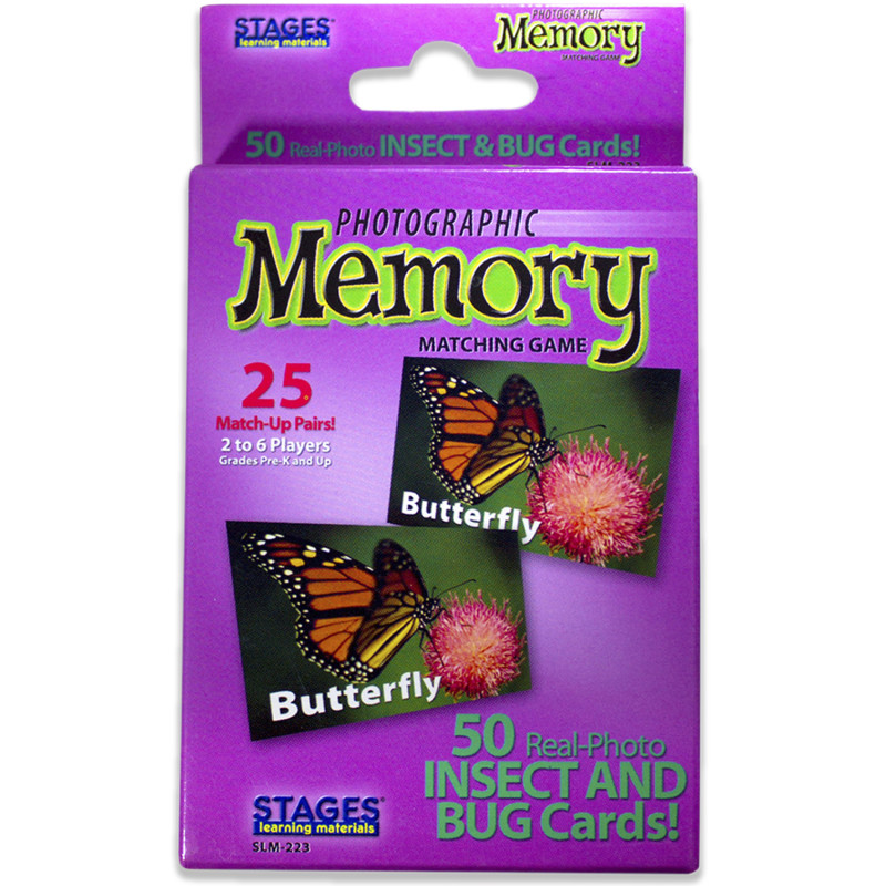 Photographic Memory Matching Game, Insects & Bugs