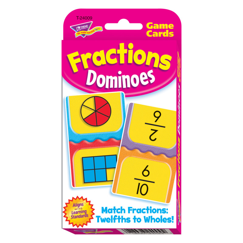 Fractions Dominoes Challenge Cards
