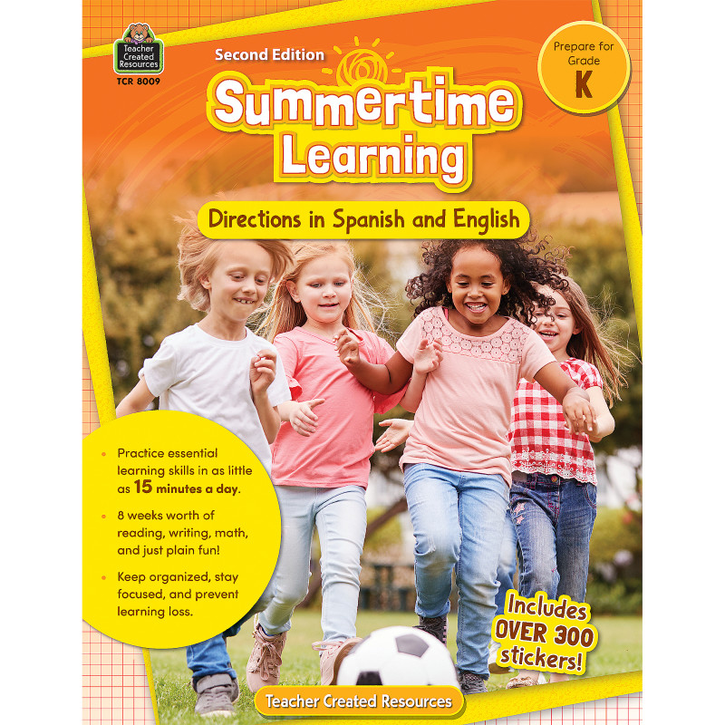 Summertime Learning: English and Spanish Directions, Grade K Second Edition (Prep)