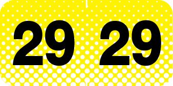 Control-O-Fax Yellow/Black  2029 Yearband Label - - Laminated - 3/4" H x 1-1/2" W - 500/Roll