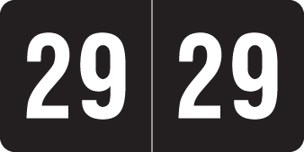 SMEAD 2029 BLACK Year Label 3/4"H X 1-1/2"W END TAB 500/ROLL