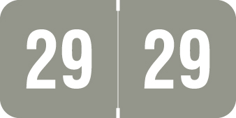 SMEAD 2029 GRAY Year Label 3/4"H X 1-1/2"W END TAB 500/ROLL