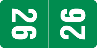 Smead Yearband Label for Top Tab Applications - 2026 - - 1" H x 1/2" W - Sheets, 250/Pack