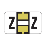 AmeriFile JETER Alphabetic Labels - 2500 Series (Sheets for Binder) Letter 'Z'- Gold - 240 Labels per bag