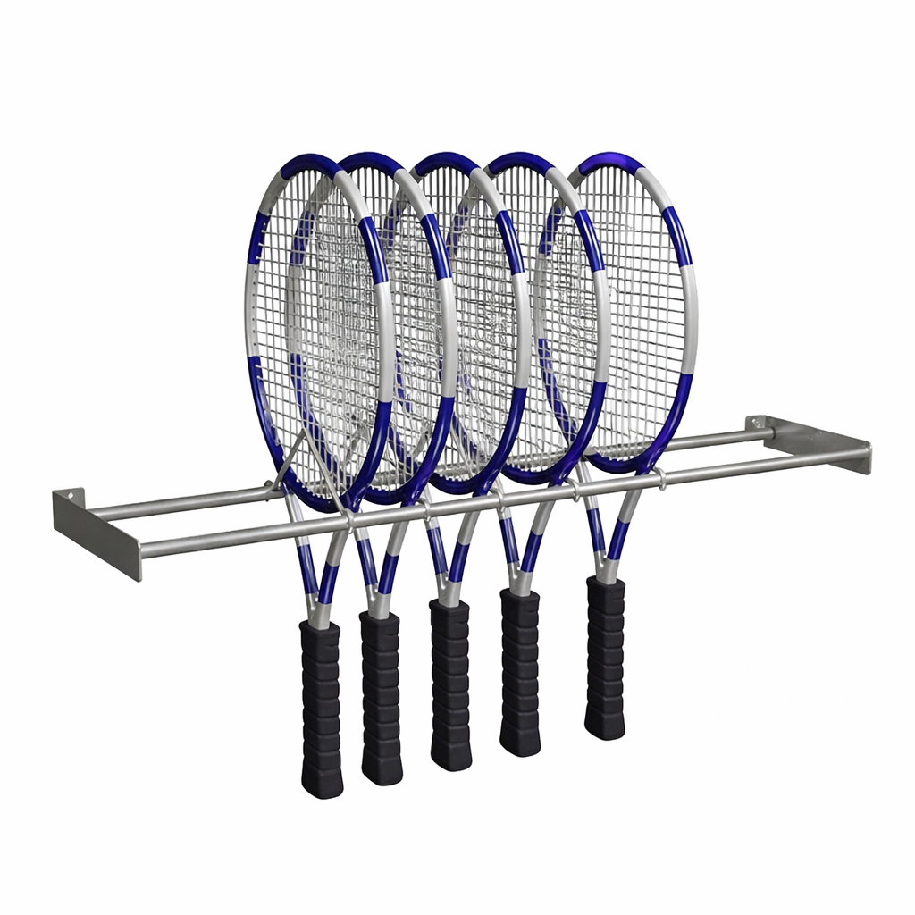 Wall Mount Tennis Racket Rack 36 W Adjustable Steel Storage Rack