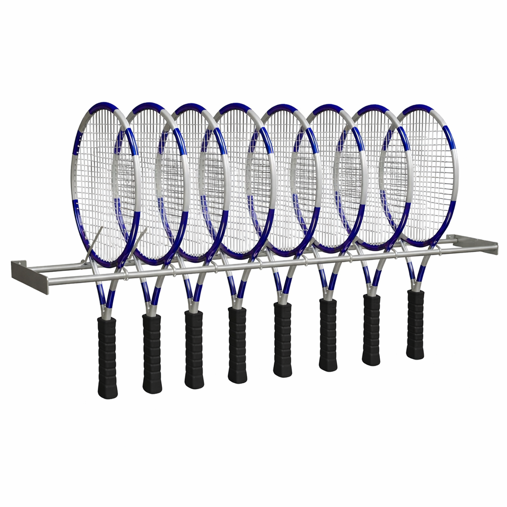 Wall Mount Tennis Racket Rack 48 W Adjustable Steel Storage Rack
