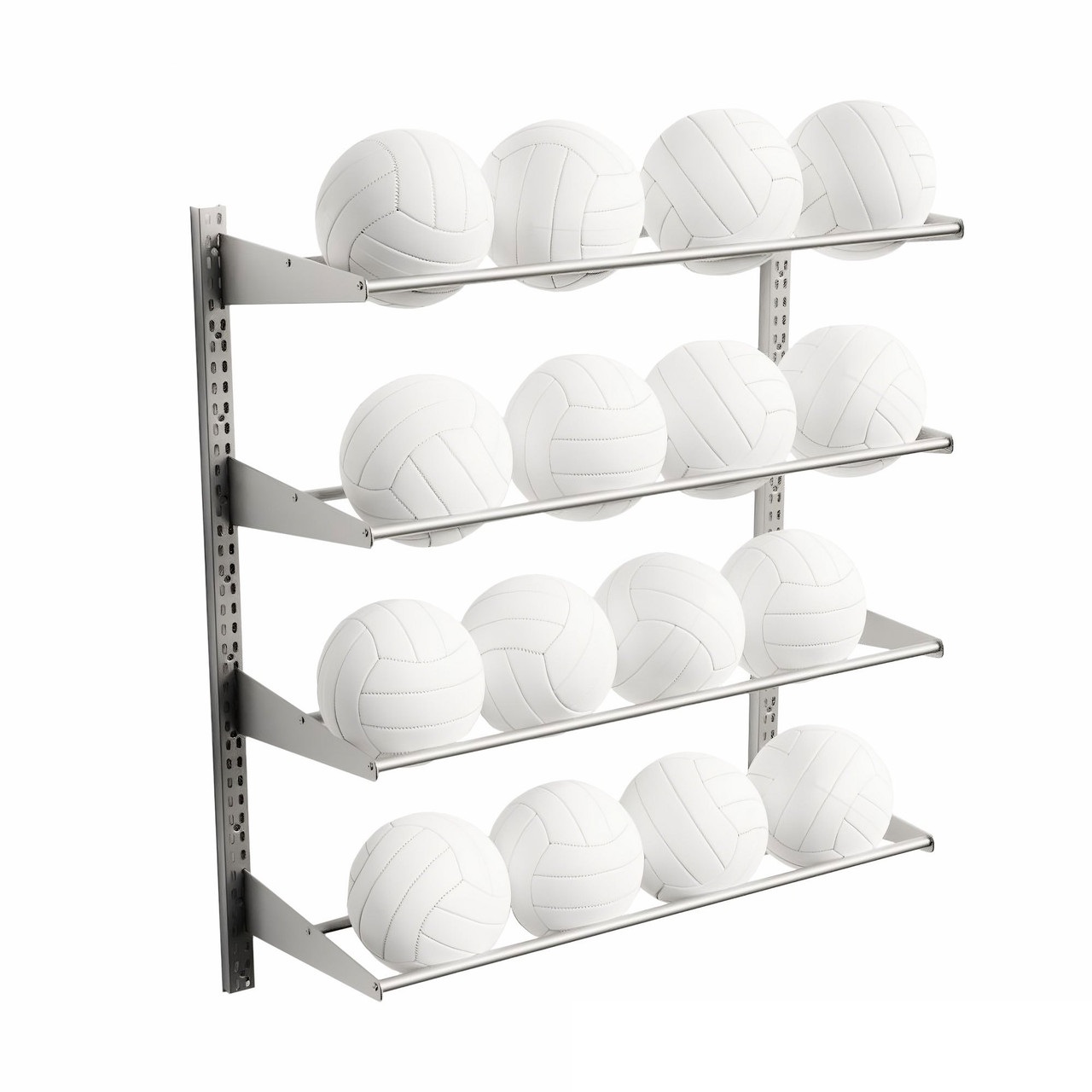 Wall Mount Volleyball Wall Rack 36 W x 42 H Adjustable Steel Storage Rack