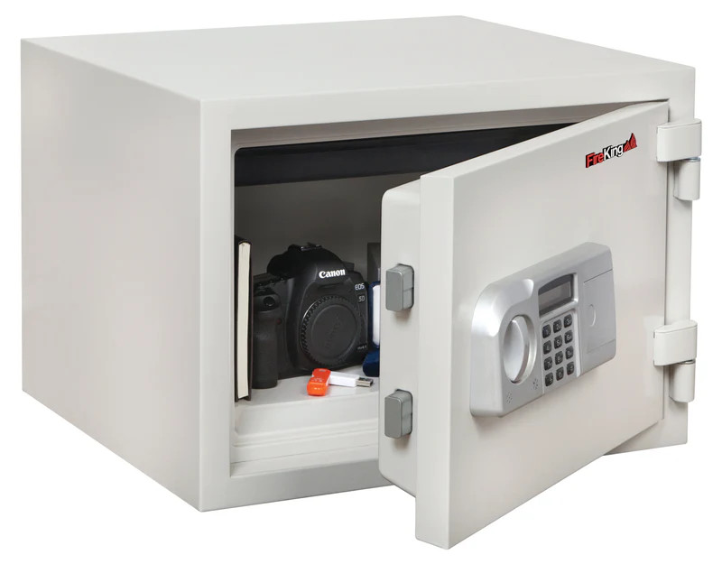 FireKing Fire Rated Safe - Electronic Lock - 12W 8H - 1 Hour Fire Protection - KF0812-1WHE open with stuff