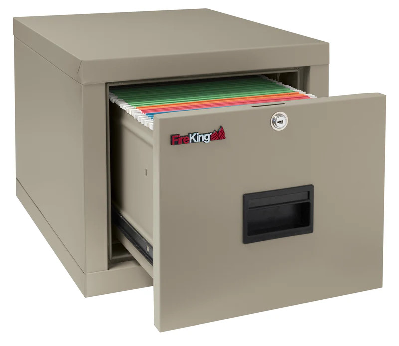 FireKing One Drawer Fireproof File Cabinet - Letter Legal - 18W 22D - 1P1822-D files