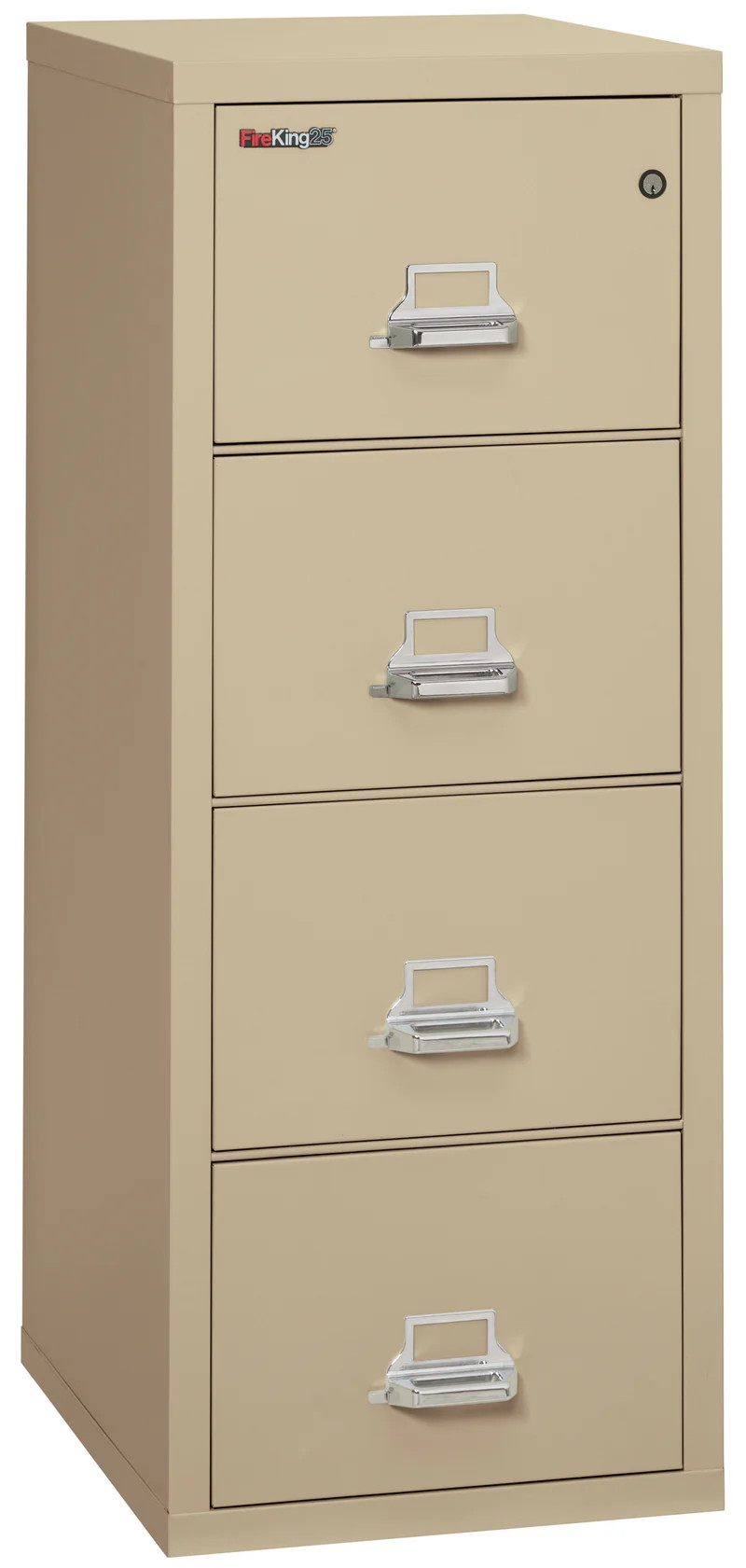 FireKing 25 Classic High Security Vertical Fireproof File Cabinet - 4 Drawer - 18W 25D - Letter - 4-1825-C
