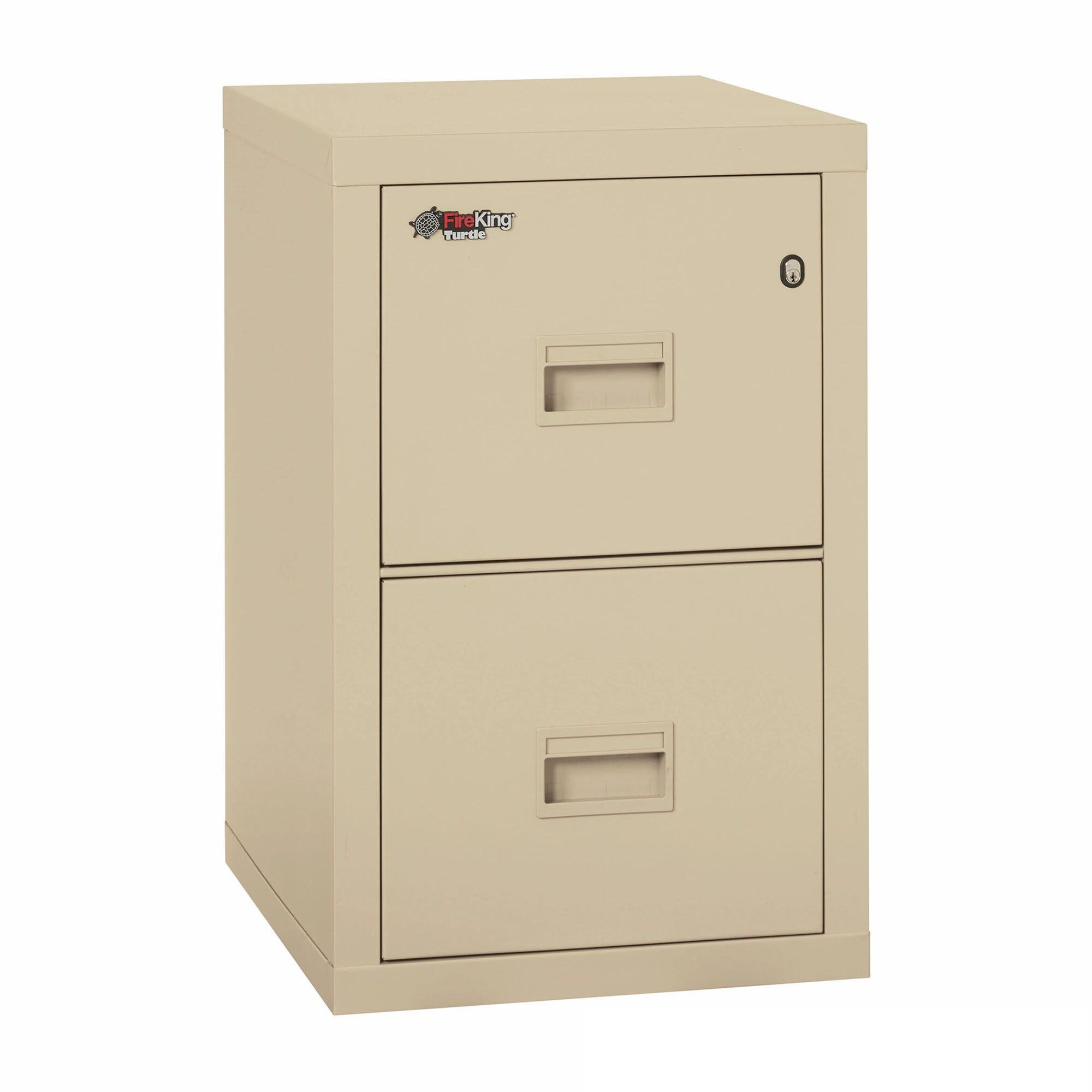 FireKing Turtle Designer Series Space Saving Fireproof File Cabinet - 2 Drawer - 18W 22D - Letter Legal - 2R1822-C