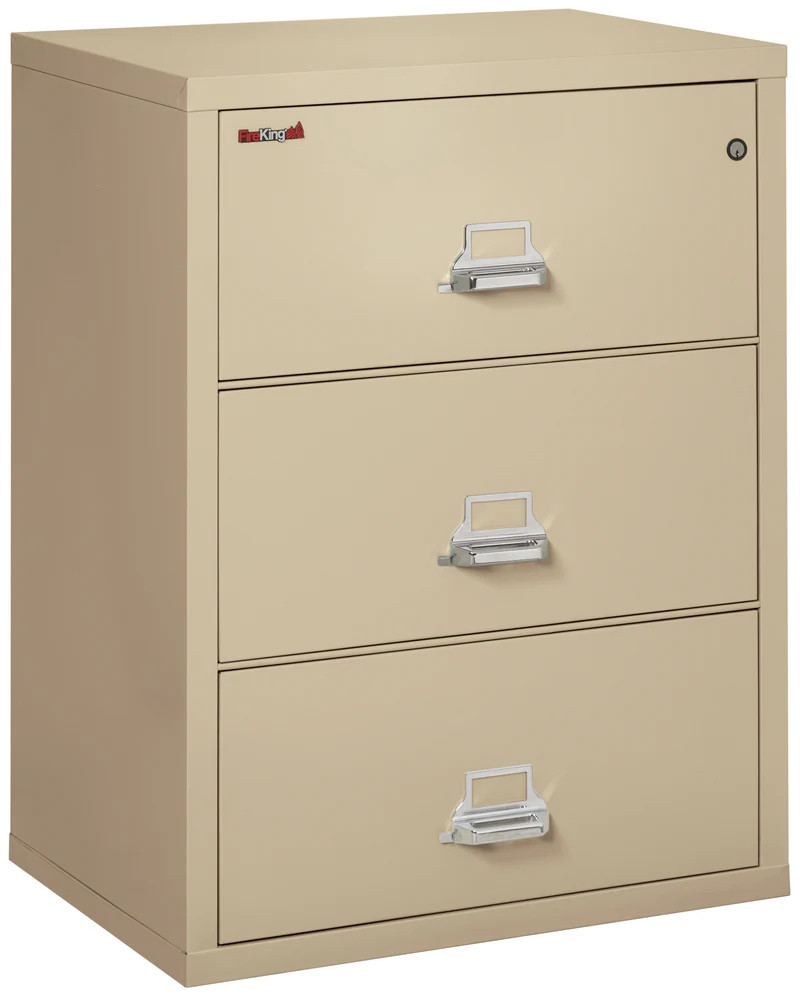 FireKing Classic High Security Lateral Fireproof File Cabinet - 3 Drawer - 31W 22D - Letter Legal - 3-3122-C