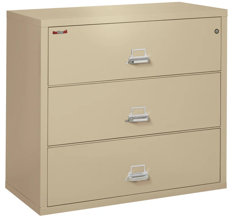 FireKing Classic High Security Lateral Fireproof File Cabinet - 3 Drawer - 44W 22D - Letter Legal - 3-4422-C