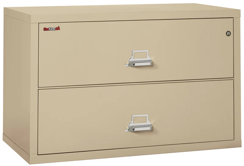 FireKing Classic High Security Lateral Fireproof File Cabinet - 2 Drawer - 44W 22D - Letter Legal - 2-4422-C