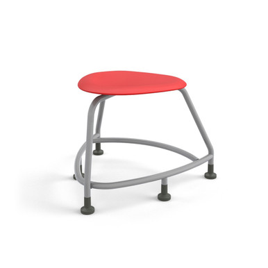 Red Backless 360 Classroom Chair with Floor Glides