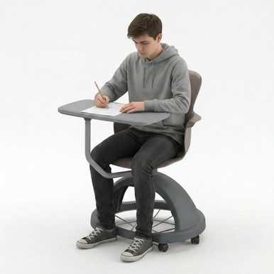 Storm Ethos 18-Inch Storage-Base Swivel Chair with Adjustable Worktop, Backpack Storage, and Soft-Roll Casters - al