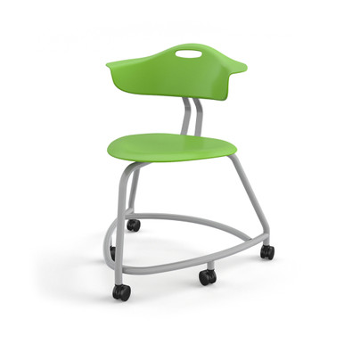 Green Apple 360 Classroom Chair with Back, Soft-Roll Casters