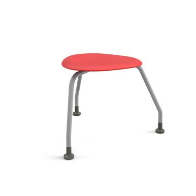 Red 360 Backless Three-Leg Chair with Floor Glides