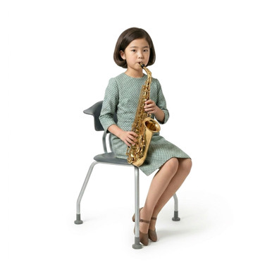 Black 360 Three-Leg Chair with Back and Floor Glides - alternate view (26 in W x 31.25 in D x 26 in H)