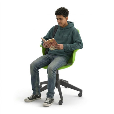 Green Apple Ethos 5-Star Base Swivel Chair with Hard Casters - alternate view 