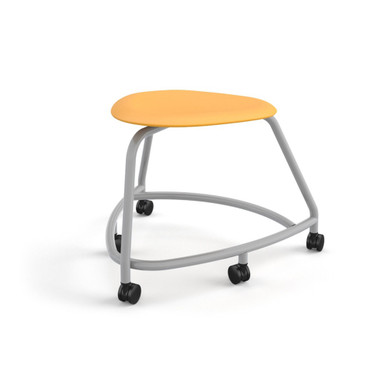 Orange Backless 360 Classroom Chair with Soft-Roll Casters