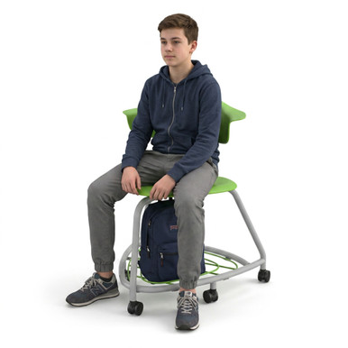Storm 360 Classroom Chair with Back, Bag Rack and Soft-Roll Casters - alternate view (26 in W x 31.25 in D x 26 in H)
