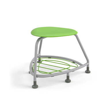 Green Apple Backless 360 Classroom Chair with Bag Rack and Floor Glides