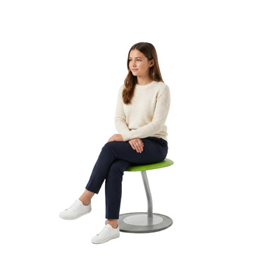 Black DISCO Cantilever Active Learning Stool - alternate view (18 in W x 18 in D x 18 in H)